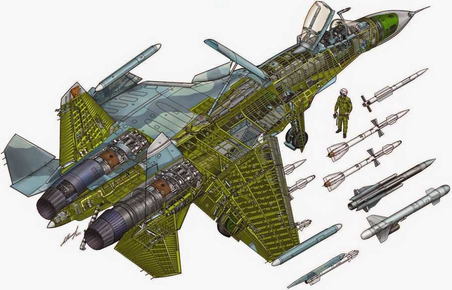Su 30 cutaway A4 Photo Print