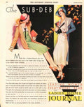 Sub Deb Magazine 1930s Vintage Retro Advert Poster