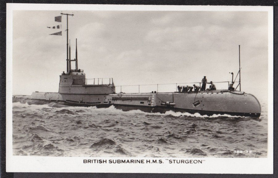 Submarine Hms Sturgeon Flying Flags Vintage A4 Photo Print