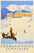 Suedbahn Hotel Semmering Vintage Retro Advert Poster A4 Photo Print