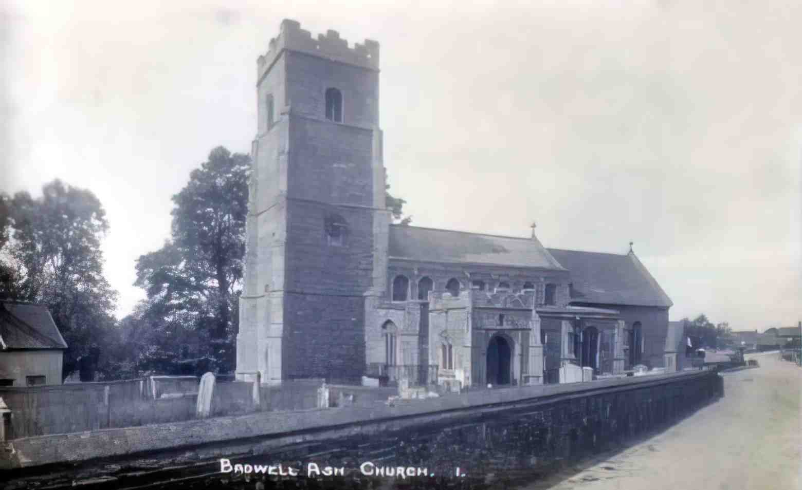 Suffolk Badwell Ash Church Vintage A4 Photo Print