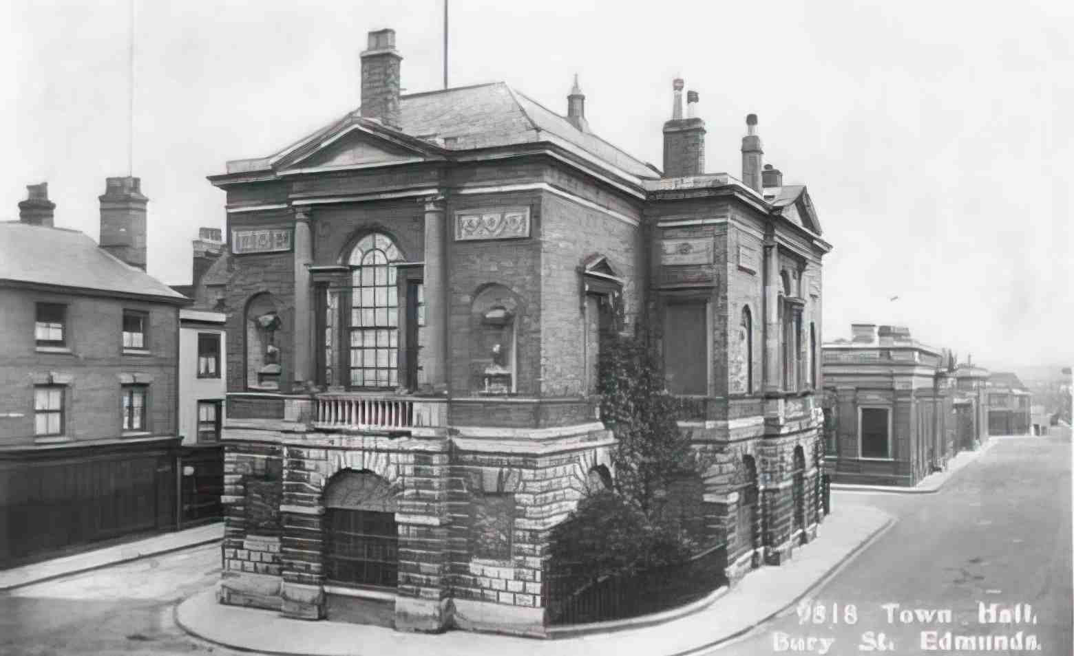 Suffolk Bury St Edmunds Town Hall 1910s Vintage A4 Photo Print