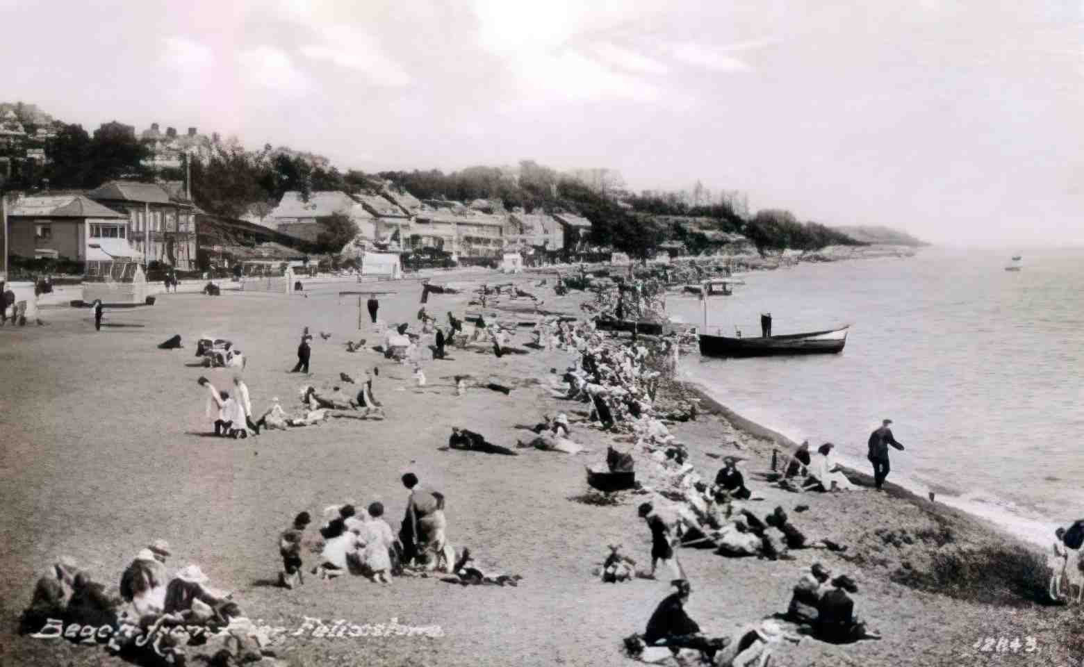Suffolk Felixstowe Beach from Pier 1920s Vintage A4 Photo Print