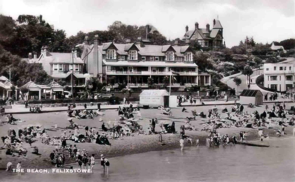 Suffolk Felixstowe The Beach Vintage A4 Photo Print