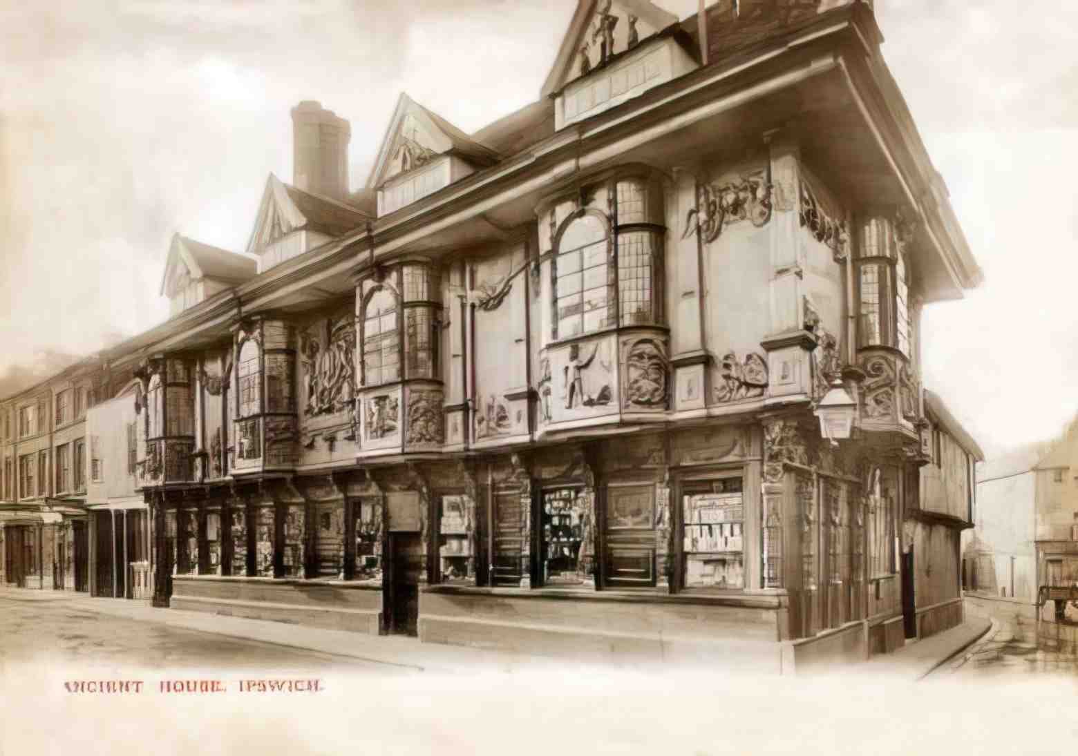 Suffolk Ipswich The Ancient House Vintage A4 Photo Print