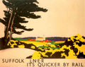 Suffolk Lner Travel 1930s Vintage Retro Advert Poster