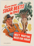 Sugar Beets 1945 American World War II Advert Poster