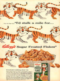 Sugar Frosted Flakes 1 1950s Vintage Retro Advert Poster
