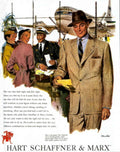 Suit Airplane Hart 1950s Vintage Retro Advert Poster