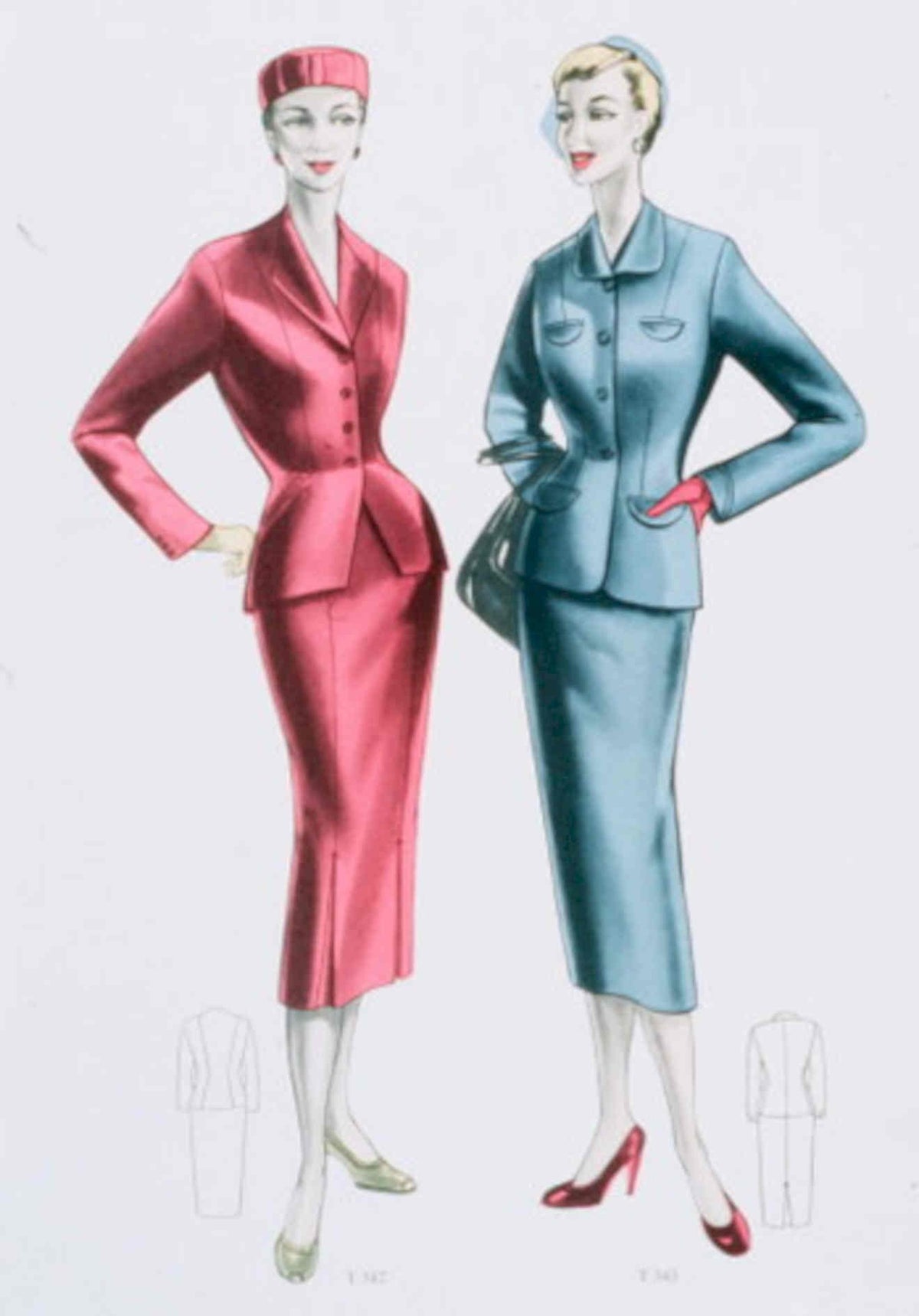 Suit Design 1950s Vintage Retro Advert Poster