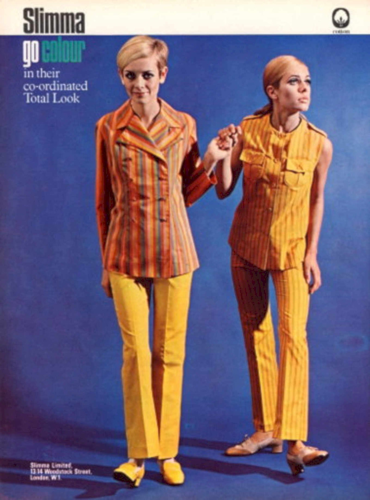 Suit Set Orange 1960s Vintage Retro Advert