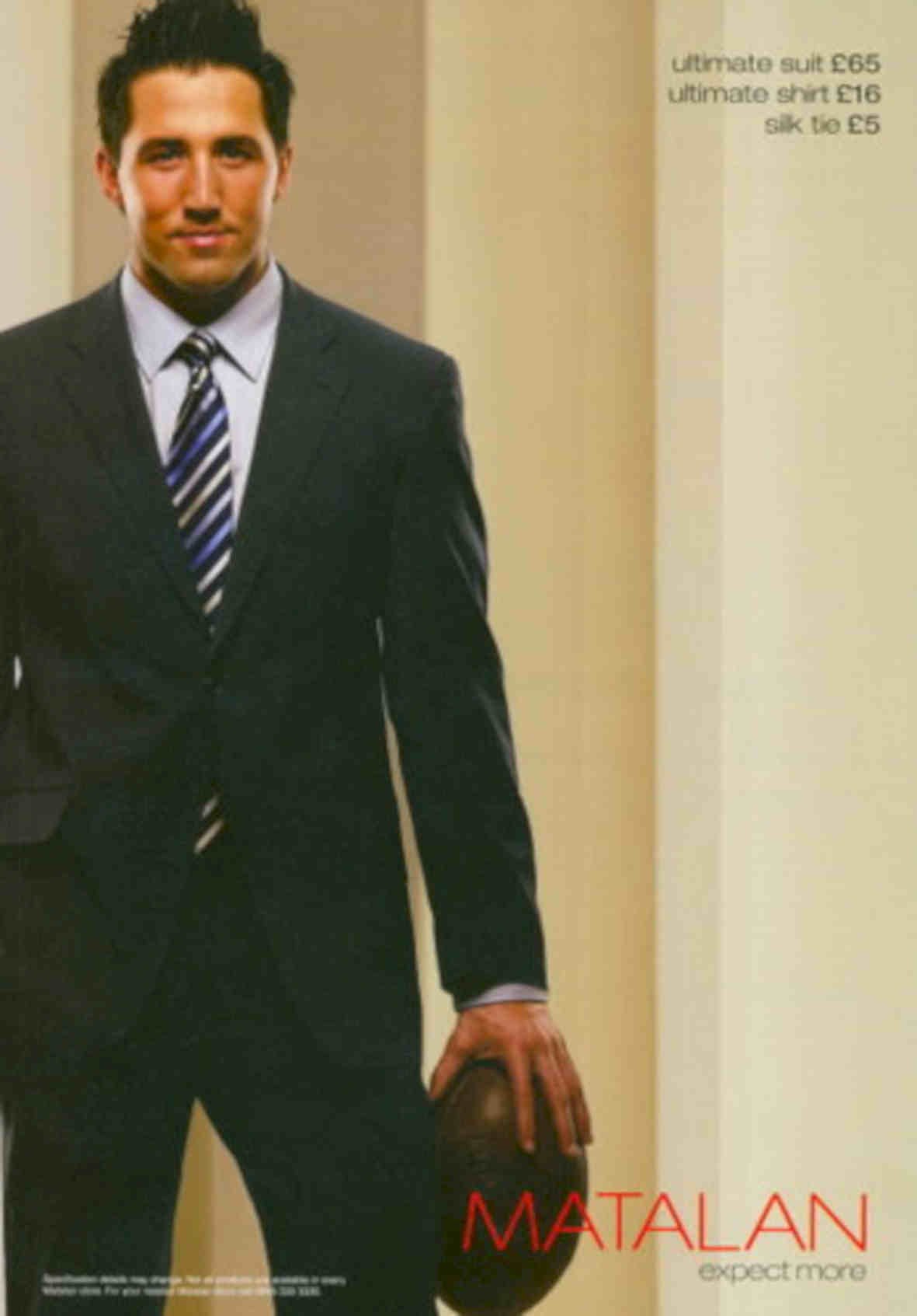 Suit Tie Football Vintage Retro Advert Poster A4 Photo Print