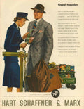 Suit Travel Ticket 1940s Vintage Retro Advert Poster