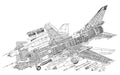 Sukhoi Su 22M cutaway A4 Photo Print