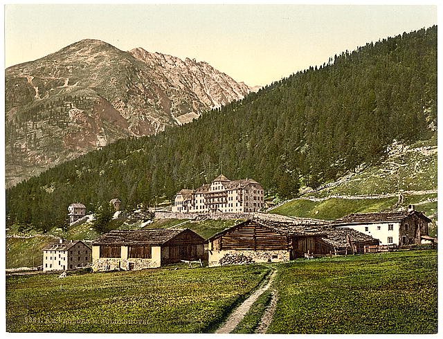 Sulden Hotel Sulden Tyrol Vintage A4 Photo Print
