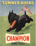 Summer Ahead Spark 1950s Vintage Retro Advert Poster