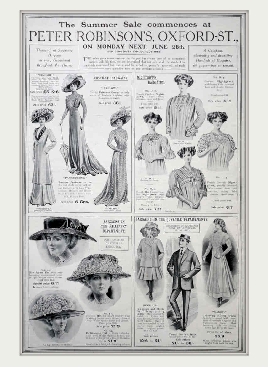 Summer Sale Robes Vintage Retro Advert Poster A4 Photo Print