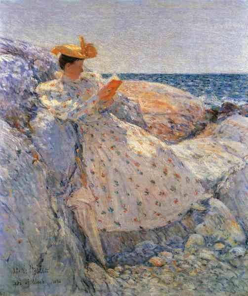 Summer sunlight by Hassam Impressionism American A4 Photo Print
