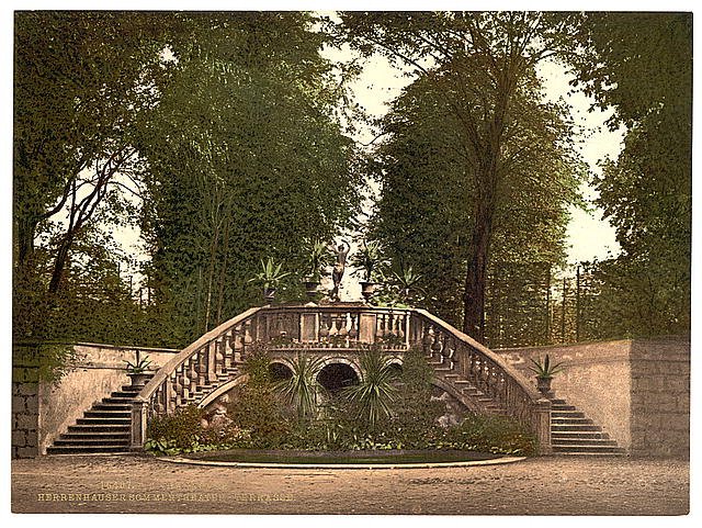 Summer theatre Terrace Herrenhausen Hanover Vintage A4 Photo Print