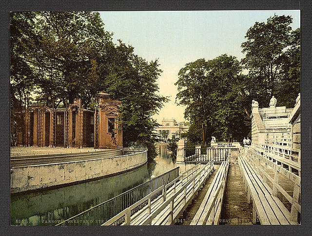 Summer theatre at Lazionki Warsaw Vintage A4 Photo Print