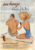 Sun Bronze Couple 1940s Vintage Retro Advert Poster