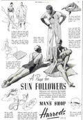Sun Followers Harrods 1930s Vintage Retro Advert Poster