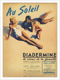 Sun Lotion French Advert 1930s Vintage Retro Advert Poster A4 Photo Print