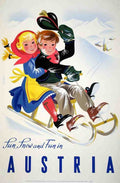 Sun Snow Fun In Austria Triga 1950S Winter Vintage Advert A4 Photo Print