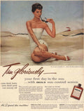 Sun Swim Skol 1950s Vintage Retro Advert Poster