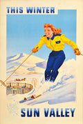 Sun Valley Ski 4 Vintage Retro Advert Poster A4 Photo Print