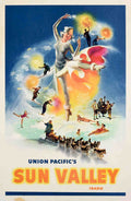 Sun Valley Skiing Vintage Retro Advert Poster A4 Photo Print