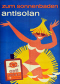 Sun Woman Beach Vintage Retro Advert Poster A4 Photo Print