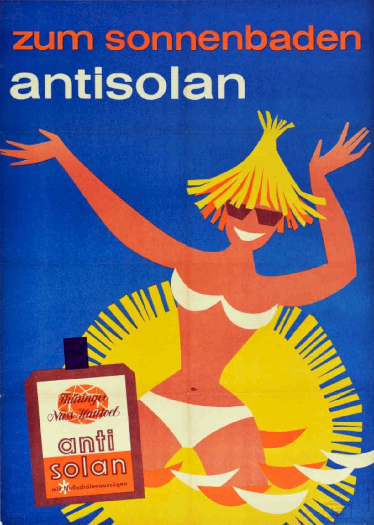 Sun Woman Beach Vintage Retro Advert Poster A4 Photo Print