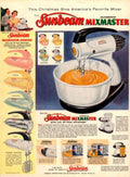 Sunbeam Mixmaster Christmas 1950s Vintage Retro Advert Poster