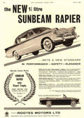 Sunbeam Rapier Rally 1950s Vintage Retro Advert Poster