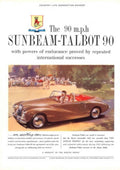 Sunbeam Talbot 90 1950s Vintage Retro Advert Poster