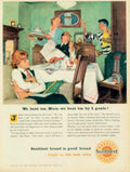 Sunblest Family Bread 2 1950s Vintage Retro Advert Poster