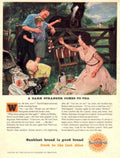 Sunblest Tea Family 1940s Vintage Retro Advert Poster