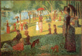 Sunday Afternoon by Seurat Impressionism A4 Photo Print