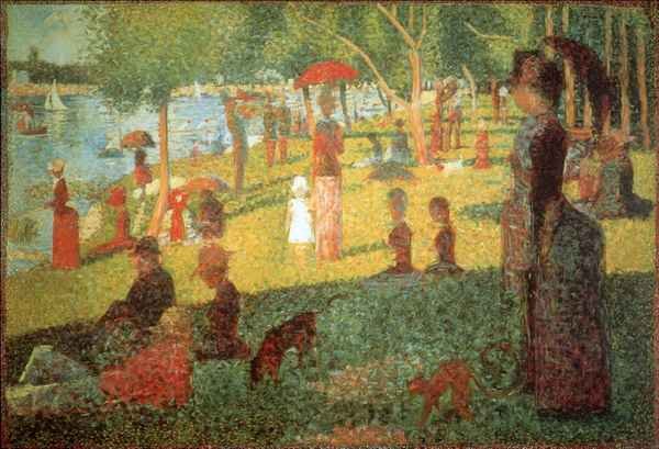 Sunday Afternoon by Seurat Impressionism A4 Photo Print
