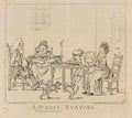 Sunday Evening Print GB Cartoon Vintage Retro Advert Poster
