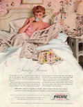 Sunday Heiress Sheets 1940s Vintage Retro Advert Poster