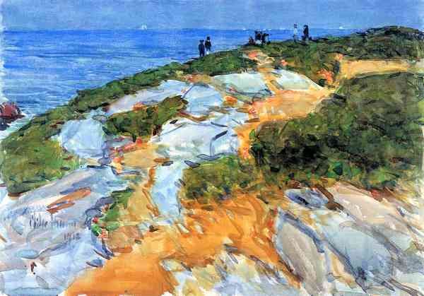 Sunday morning, Appledore by Hassam Impressionism American A4 Photo Print