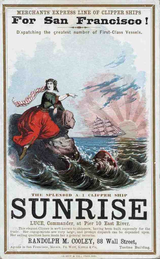 Sunrise Clipper Advert Vintage A4 Photo Print