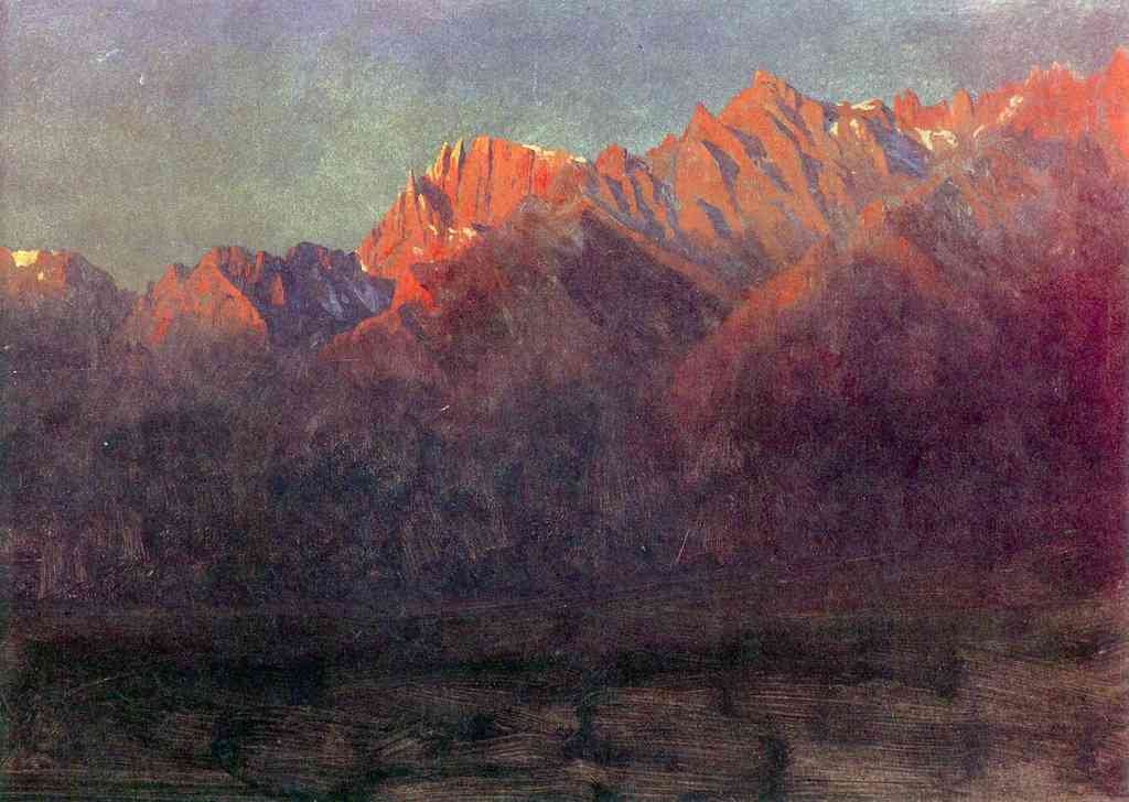 Sunrise In The Sierras Bierstadt A4 Photo Print