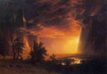 Sunrise In Yosemite Valley Bierstadt A4 Photo Print