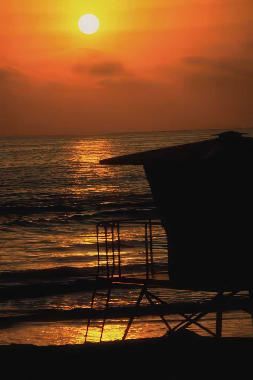 Sunrise Sunset Beach Lifeguard A4 Photo Print Sunset