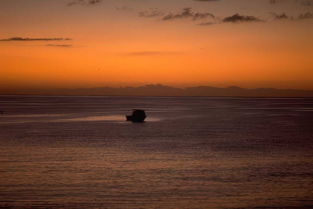 Sunrise Sunset Boat Silhouette 1 A4 Photo Print Sunset