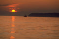 Sunrise Sunset Boat Water A4 Photo Print Sunset