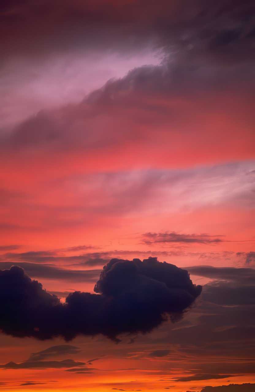 Sunrise Sunset Clouds Purple A4 Photo Print Sunset x